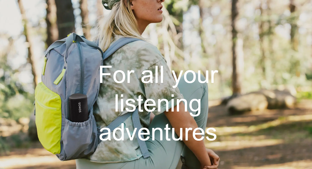 Sonos Roam SL nešiojama kolonėlė, Bluetooth, WiFi, Atspari vandeniui, Juodos spalvos aprašymas - Prekės nuotrauka