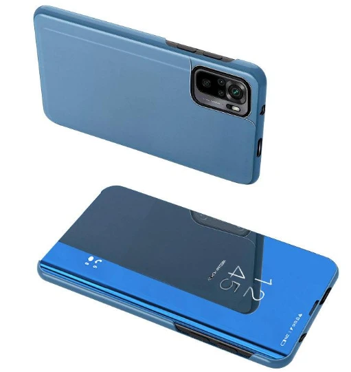 Hurtel Clear View dėklas skirtas Xiaomi Redmi Note 10 5G / Poco M3 Pro, mėlynas aprašymas - Prekės nuotrauka