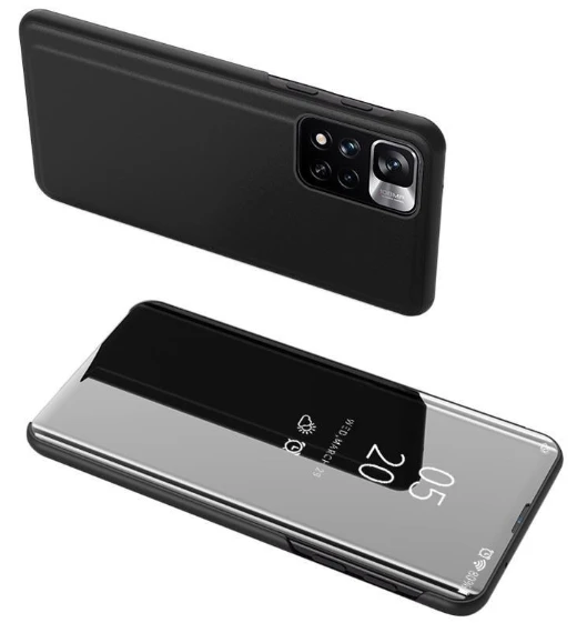 Hurtel Clear View dėklas skirtas Realme 9 Pro + (9 Pro Plus), juodas aprašymas - Prekės nuotrauka