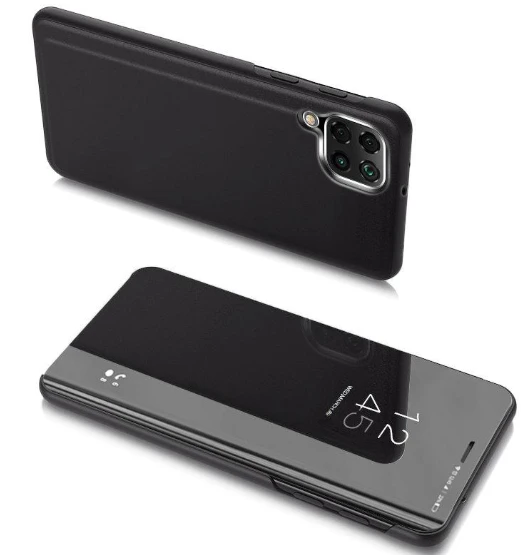 Hurtel Clear View dėklas skirtas Samsung Galaxy M53 5G, juodas aprašymas - Prekės nuotrauka