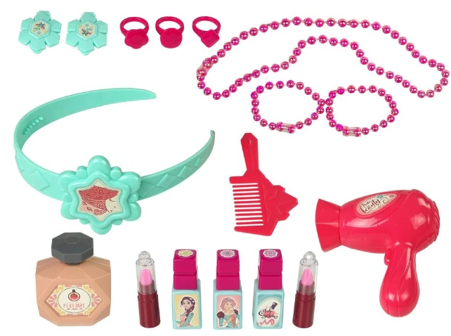 Lean toys kosmetinis staliukas su veidrodžiu ir šviesomis aprašymas - Prekės nuotrauka