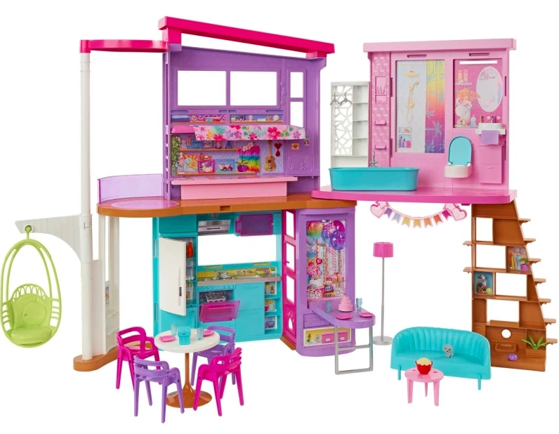 Mattel Barbie Malibu namas 2022 aprašymas - Prekės nuotrauka