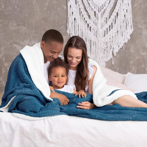 AmeliaHome Pledas SHLEEPY, 70X150 cm, spalva: tamsiai mėlyna aprašymas - Prekės nuotrauka