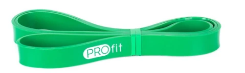 Pasipriešinimo guma Profit Power Band, žalia, 208x0,45x2,9 cm SL2607 aprašymas - Prekės nuotrauka