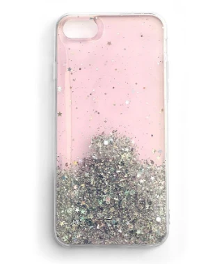 Wozinsky Star Glitter Shining dėklas skirtas iPhone 12 Pro Max, rožinis aprašymas - Prekės nuotrauka