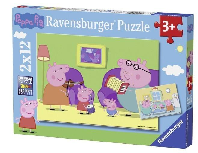 Ravensburger Dėlionė 2x12 vnt. - Pepa Pig aprašymas - Prekės nuotrauka