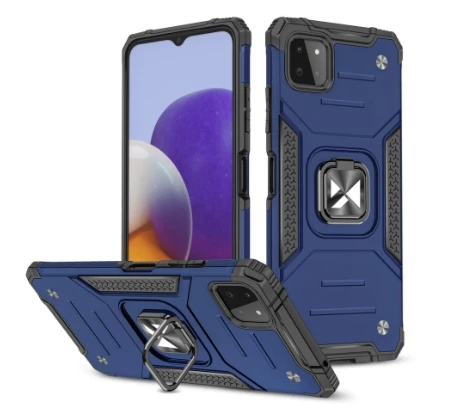 Wozinsky Ring Armor dėklas skirtas Samsung Galaxy A22 4G, mėlynas aprašymas - Prekės nuotrauka