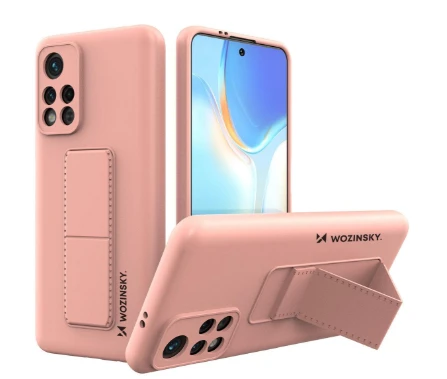Wozinsky Kickstand dėklas skirtas Xiaomi Poco M4 Pro 5G, rožinis aprašymas - Prekės nuotrauka