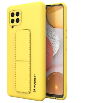 Wozinsky Kickstand dėklas skirtas Samsung Galaxy A42 5G, geltonas aprašymas - Prekės nuotrauka