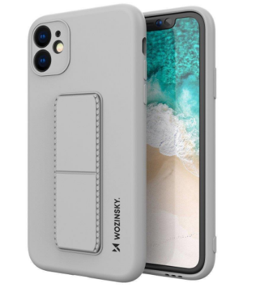 Wozinsky Kickstand dėklas skirtas Samsung Galaxy A22 5G, pilkas aprašymas - Prekės nuotrauka
