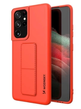 Wozinsky Kickstand dėklas skirtas Samsung Galaxy S21 Ultra 5G, raudonas aprašymas - Prekės nuotrauka