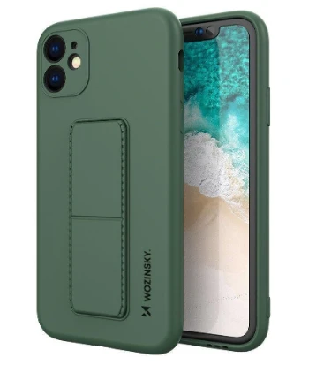 Wozinsky Kickstand dėklas skirtas iPhone 12 Pro Max, tamsiai žalias aprašymas - Prekės nuotrauka