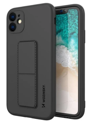 Wozinsky Kickstand dėklas skirtas iPhone 12 Pro, juodas aprašymas - Prekės nuotrauka