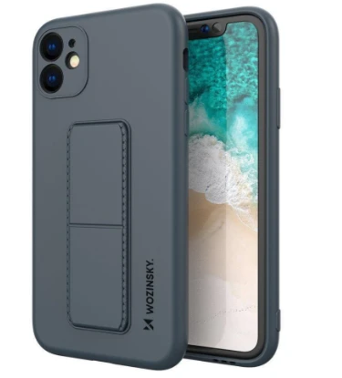 Wozinsky Kickstand dėklas skirtas iPhone 12 Pro Max, tamsiai mėlynas aprašymas - Prekės nuotrauka