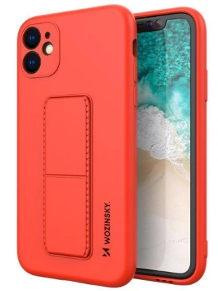 Wozinsky Kickstand dėklas skirtas iPhone SE 2022 / SE 2020 / iPhone 8 / iPhone 7, raudonas aprašymas - Prekės nuotrauka