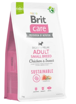 Brit Care Sustainable Adult Small Breed vištiena&Insect sausas Maistas šunims, 3kg aprašymas - Prekės nuotrauka