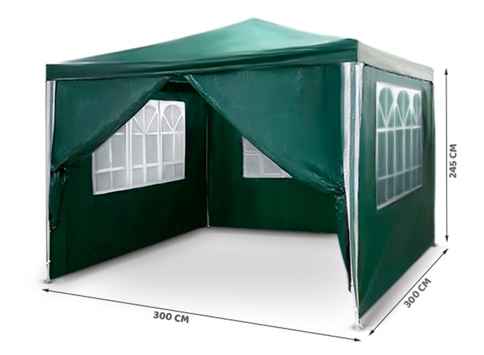 Plonos žalia sodo pavėsinė, 3x3m aprašymas - Prekės nuotrauka