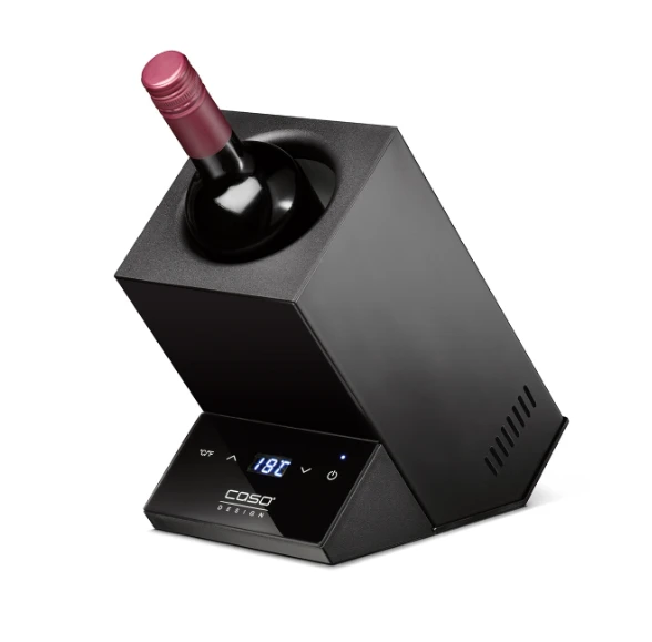 Vieno butelio vyno šaldytuvas Caso WineCase One, Juodos spalvos aprašymas - Prekės nuotrauka