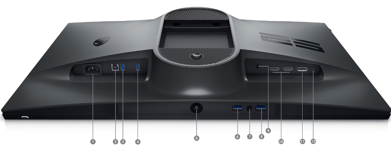 Žaidimų monitorius Dell Alienware AW2523HF / 24.5’’/ IPS / 1920x1080 / 16:9 / 360Hz / Matinis /1 ms reakcijos laikas /Reguliuojamas aukštis / Juodas aprašymas - Prekės nuotrauka