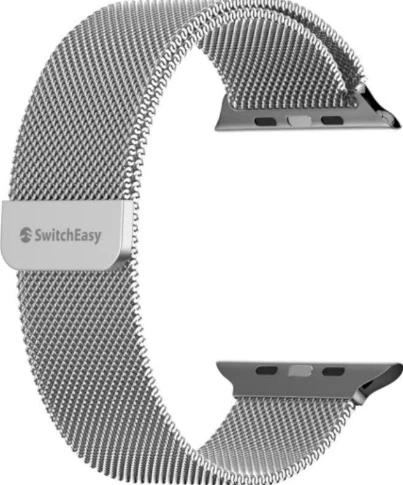 Išmaniojo laikrodžio dirželis SwitchEasy Mesh skirtas Apple Watch 42/44/45 mm, sidabrinis aprašymas - Prekės nuotrauka