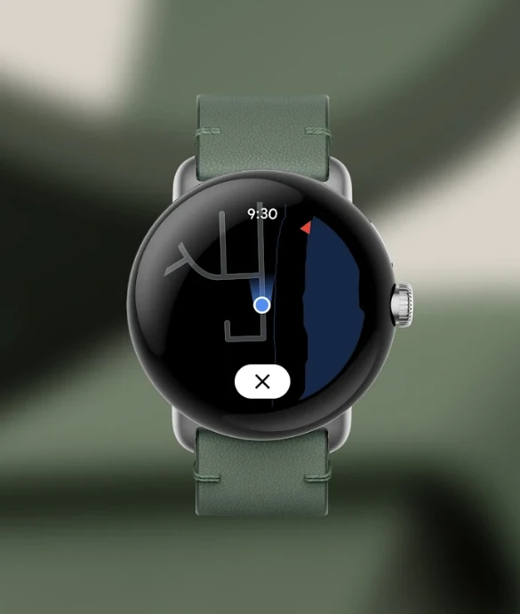 Išmanusis laikrodis Google Pixel Watch WiFi (41mm, 32 GB), Sidabrinės spalvos apvadas su pilkos spalvos silikoniniu dirželiu aprašymas - Prekės nuotrauka