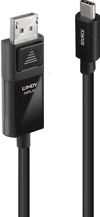 USB Lindy USB-C - DisplayPort 2 m, juodas (43342) aprašymas - Prekės nuotrauka
