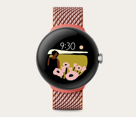 Išmanusis laikrodis Google Pixel Watch WiFi (41mm, 32 GB), Sidabrinės spalvos apvadas su pilkos spalvos silikoniniu dirželiu aprašymas - Prekės nuotrauka
