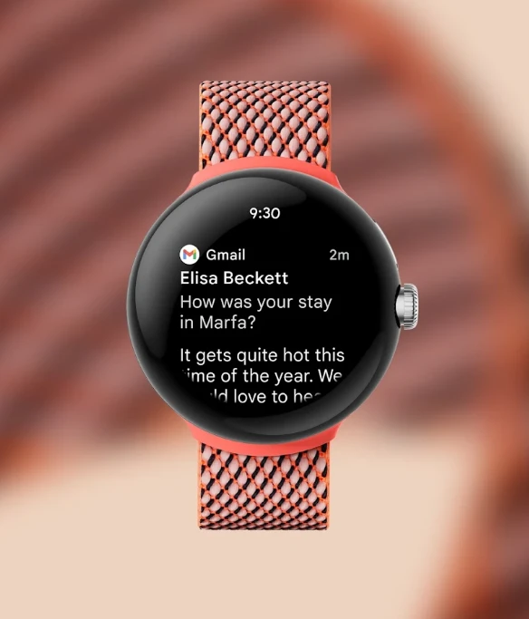Išmanusis laikrodis Google Pixel Watch WiFi (41mm, 32 GB), Sidabrinės spalvos apvadas su pilkos spalvos silikoniniu dirželiu aprašymas - Prekės nuotrauka