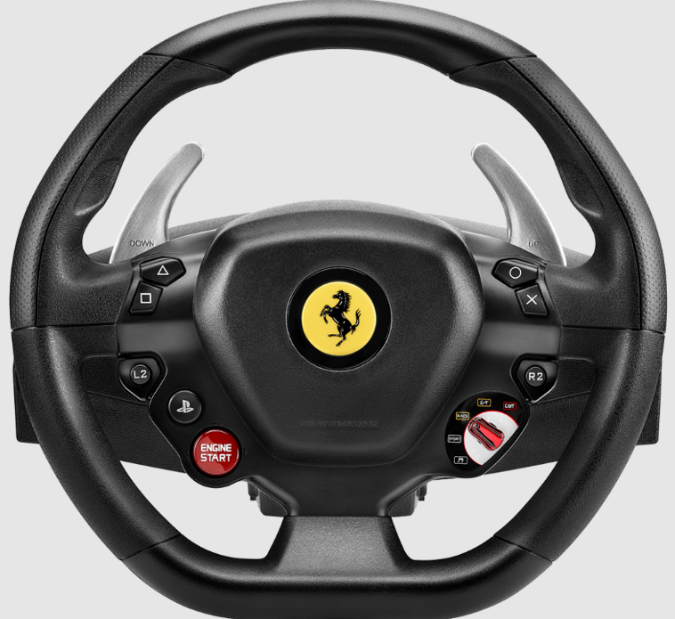 Žaidimų vairas Thrustmaster T80 FERRARI 488 GTB EDITION aprašymas - Prekės nuotrauka