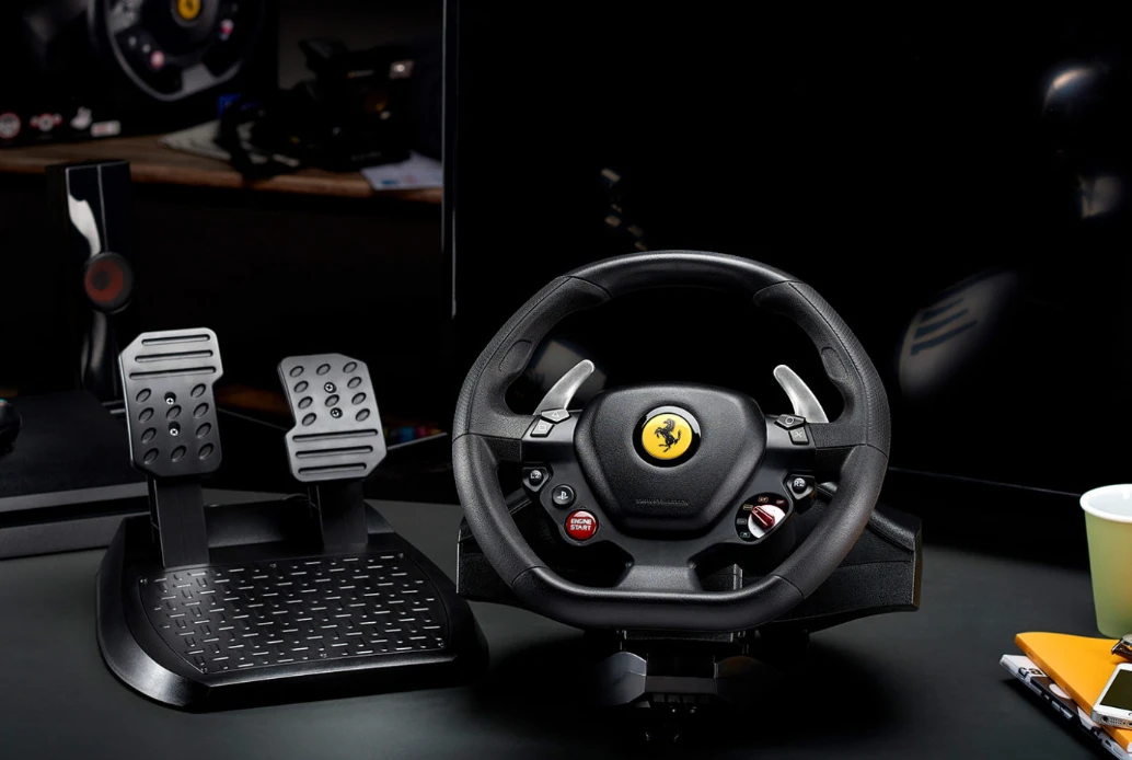 Žaidimų vairas Thrustmaster T80 FERRARI 488 GTB EDITION aprašymas - Prekės nuotrauka