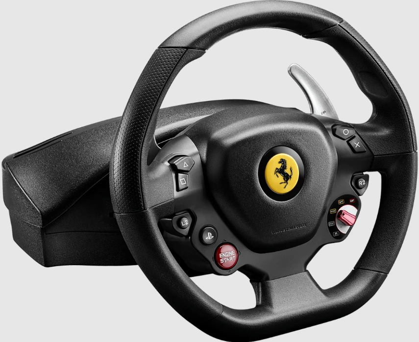 Žaidimų vairas Thrustmaster T80 FERRARI 488 GTB EDITION aprašymas - Prekės nuotrauka