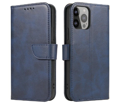 Hurtel Magnet atverčiamas dėklas skirtas iPhone 14 Max, mėlynas aprašymas - Prekės nuotrauka