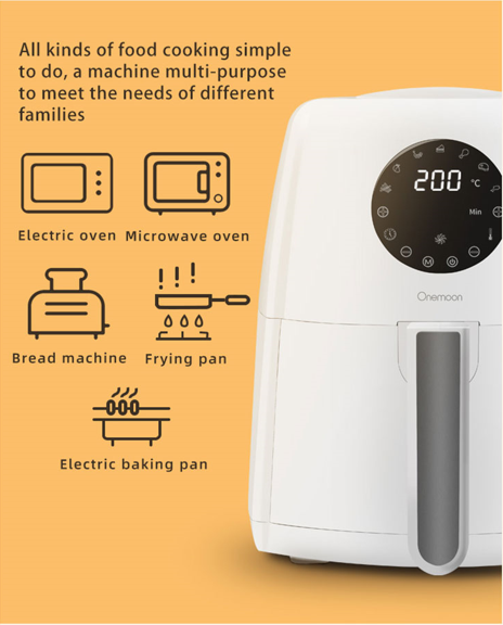 Xiaomi Karšto oro gruzdintuvė Onemoon Air Fryer OA5 3.5L, balta aprašymas - Prekės nuotrauka
