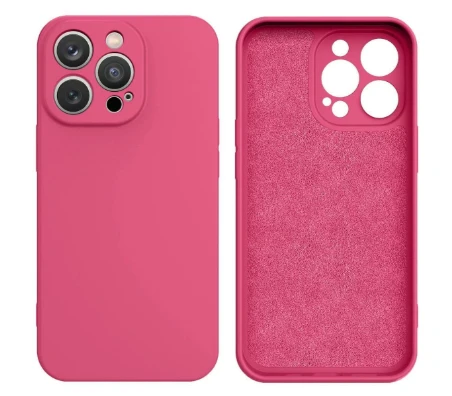 Hurtel silikoninis dėklas skirtas iPhone 14 Plus, fuksijos spalvos aprašymas - Prekės nuotrauka