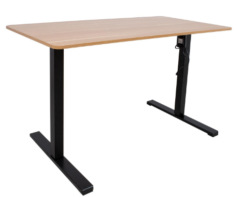 Rašomasis stalas ERGO OPTIMAL vienas variklis 140x70cm, Spalva: karijų aprašymas - Prekės nuotrauka