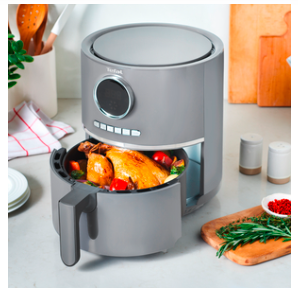 Tefal Ultra Fry Digital EY111B, karšto oro gruzdintuvė, tamsiai pilka aprašymas - Prekės nuotrauka