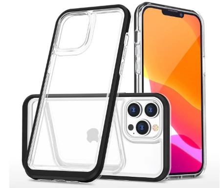 Hurtel Clear dėklas skirtas iPhone 14 Pro Max, juodas aprašymas - Prekės nuotrauka