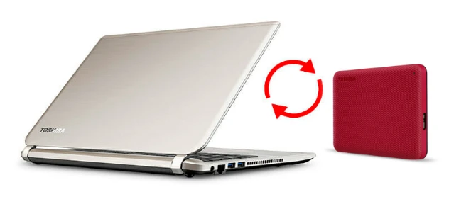 Išorinis kietasis diskas TOSHIBA Canvio Advance, raudonas, 2TB aprašymas - Prekės nuotrauka