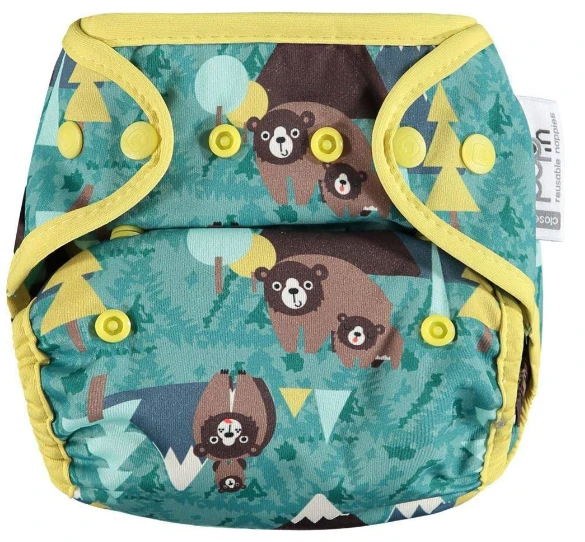 Close Caboo daugkartinės sauskelnės Pop-in AIO Bear 4.5-16 kg, 1vnt. aprašymas - Prekės nuotrauka