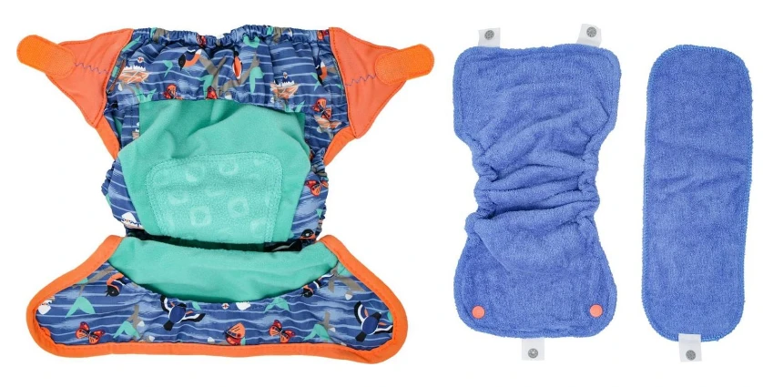 Close Caboo daugkartinės sauskelnės V2 Twilight Garden, 3 –16 kg, 1vnt. aprašymas - Prekės nuotrauka