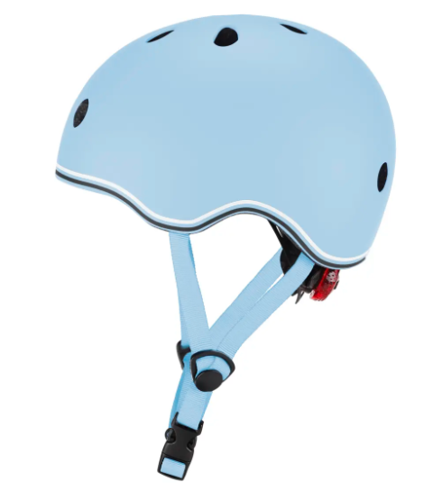 GLOBBER šalmas Go Up Lights, XXS/XS (45-51cm), pastelinė mėlyna aprašymas - Prekės nuotrauka