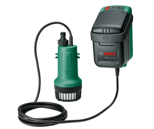 Bosch akumuliatorinis lietaus vandens siurblys GardenPump 18V-2000, 1x2,5Ah aprašymas - Prekės nuotrauka