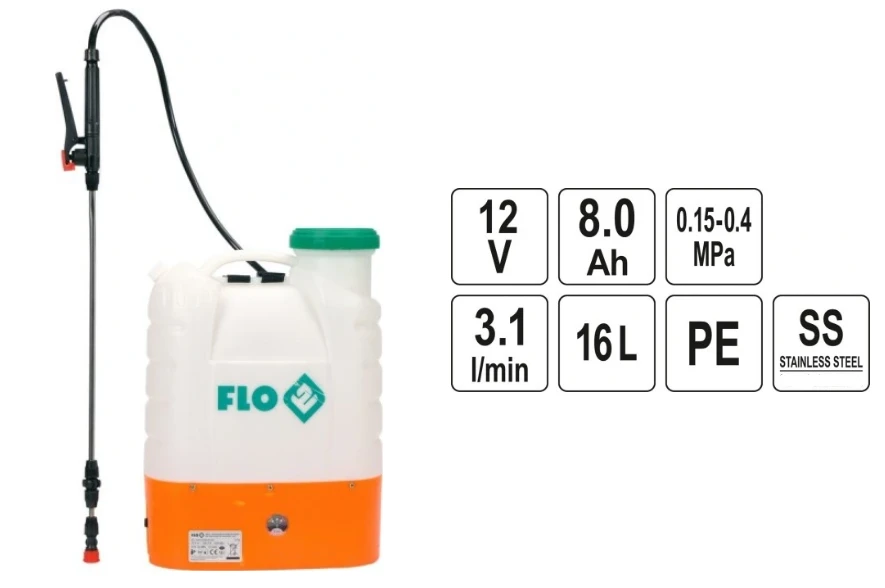 Akumuliatorinis purkštuvas Flo 16 l aprašymas - Prekės nuotrauka
