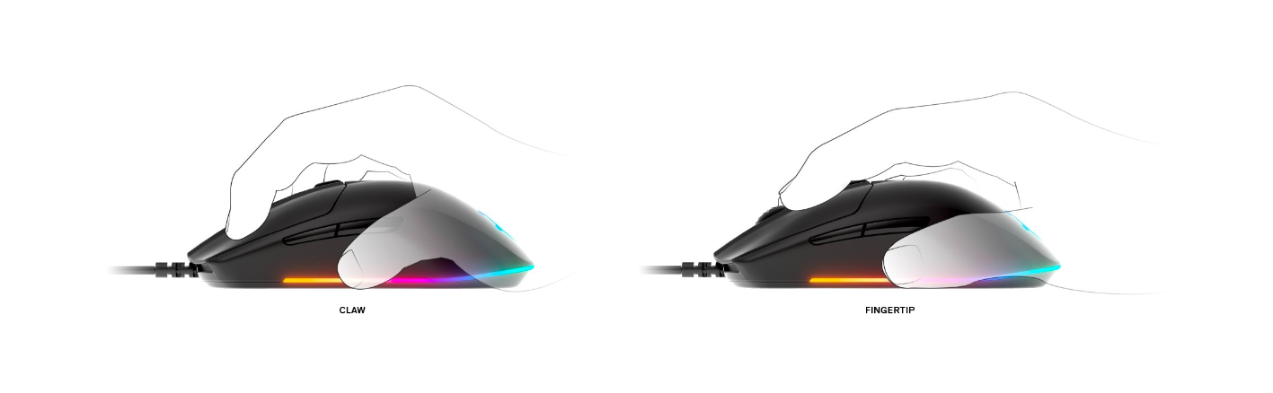 Žaidimų pelė SteelSeries su laidu Rival 3, Juodos spalvos aprašymas - Prekės nuotrauka