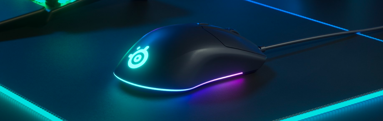 Žaidimų pelė SteelSeries su laidu Rival 3, Juodos spalvos aprašymas - Prekės nuotrauka