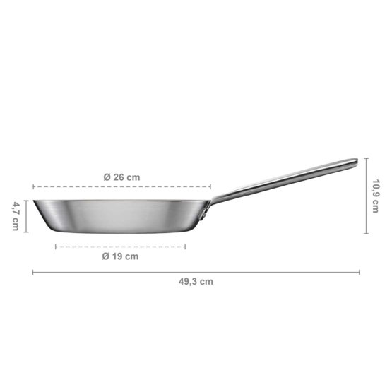 Fiskars Norden plieninė keptuvė su danga (26cm), 1067632 aprašymas - Prekės nuotrauka