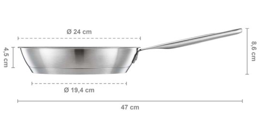 Fiskars All Steel keptuvė 24cm, 1064743 aprašymas - Prekės nuotrauka