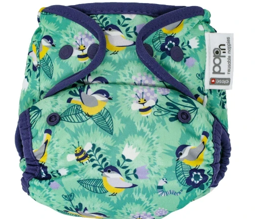 Close Caboo daugkartinės sauskelnės Pop-in AIO Round the Garden 4.5-16 kg, 1 vnt. aprašymas - Prekės nuotrauka