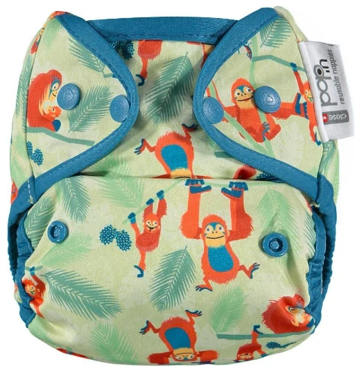 Close Caboo daugkartinės sauskelnės Pop-in AIO Orangutanas 4.5-16 kg, 1 vnt. aprašymas - Prekės nuotrauka