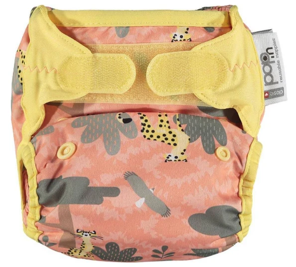 Close Caboo daugkartinės sauskelnės V2 Cheetah, 3 –16 kg, 1vnt. aprašymas - Prekės nuotrauka